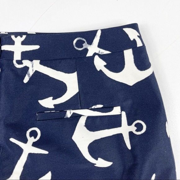 J.CREW Nautical Navy Anchor Print Mini Skirt Size 4 - Picture 10 of 10